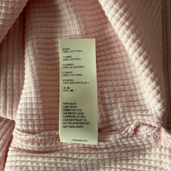 Free People Snowy Thermal Oversized Shirt in Pink Women's Size M - Picture 7 of 9
